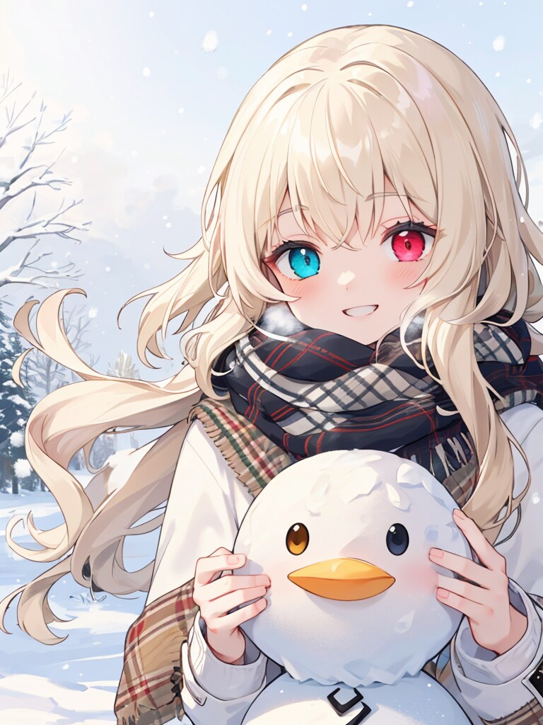 オリジナルキャラ開発中Ⅱ・阿部真理愛、雪と戯れる