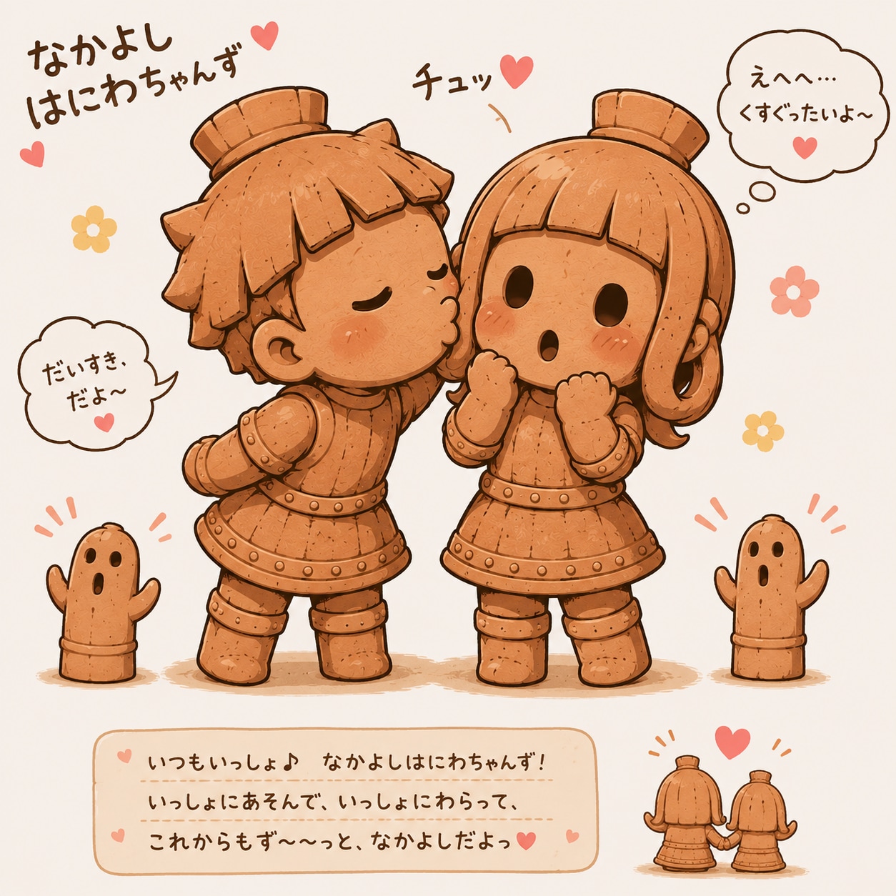 はにわ（仲良し💗） | の人気AIイラスト・グラビア