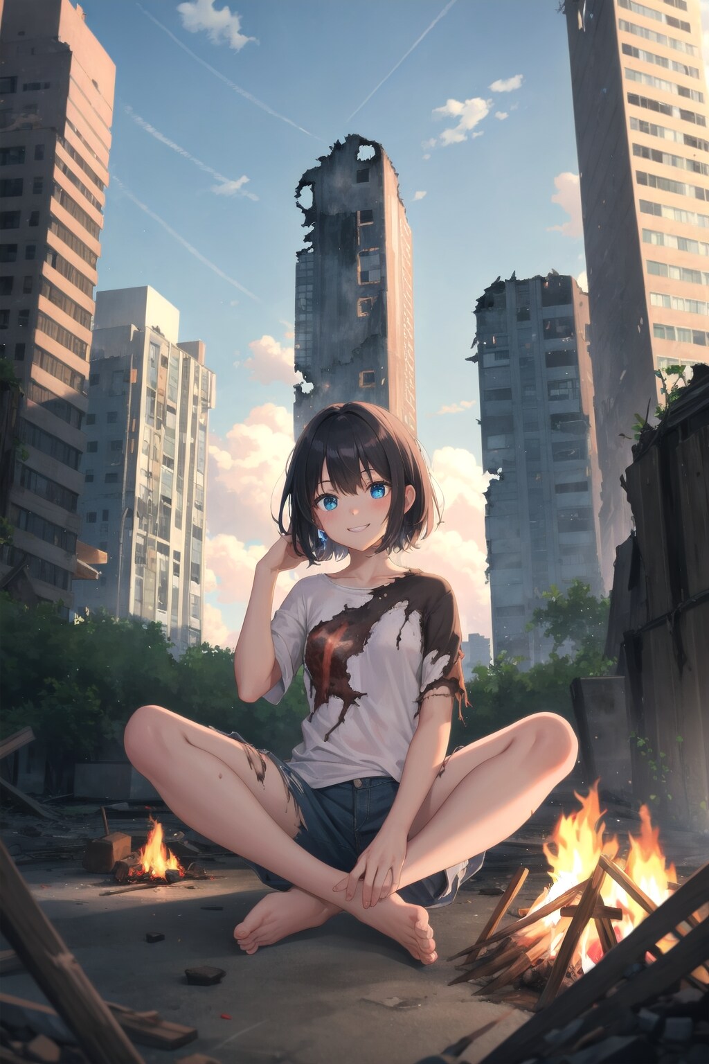 荒廃した町 | の人気AIイラスト・グラビア