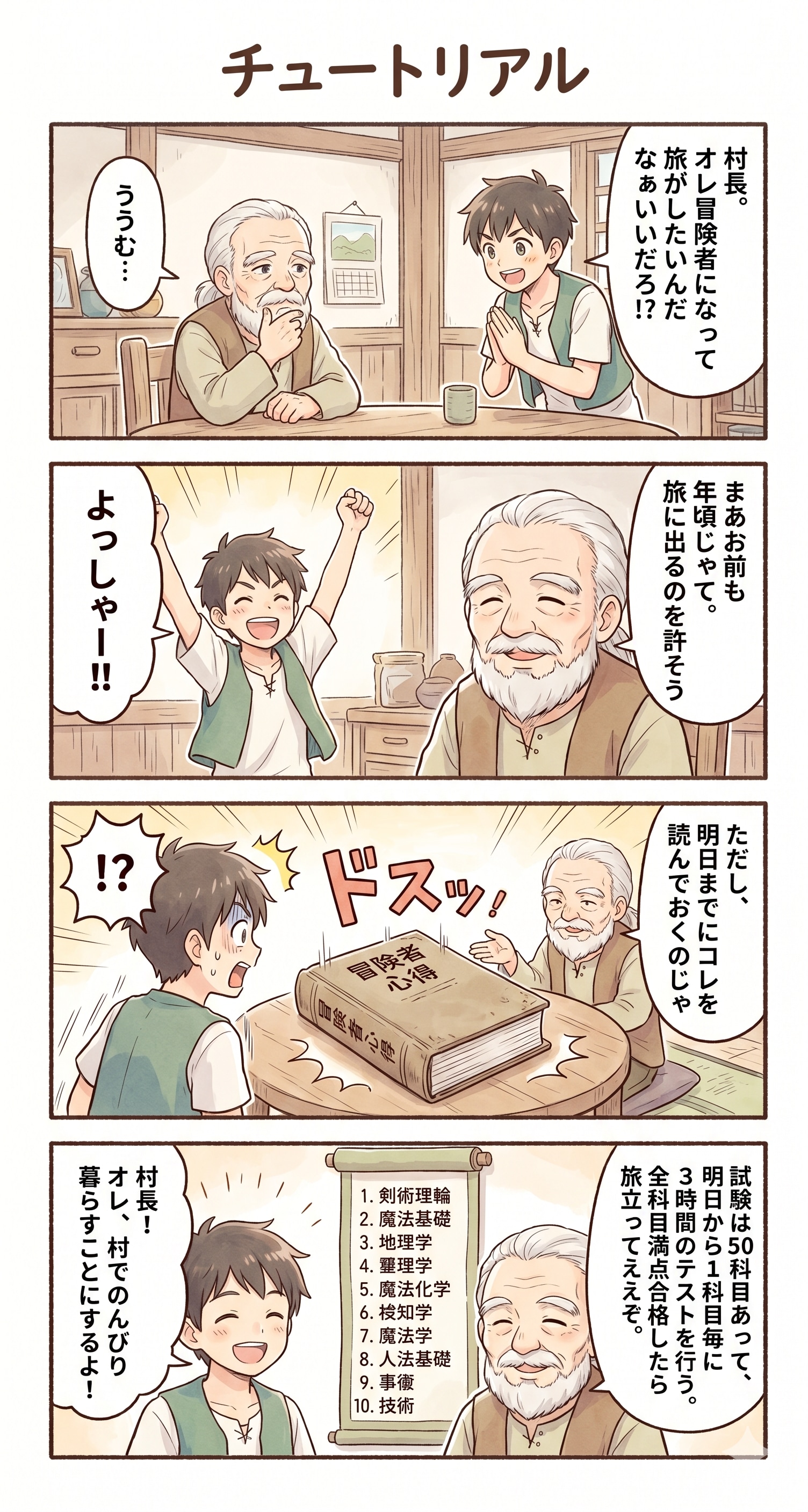 #58 ゆる日常4コマ・RPG編「チュートリアル」