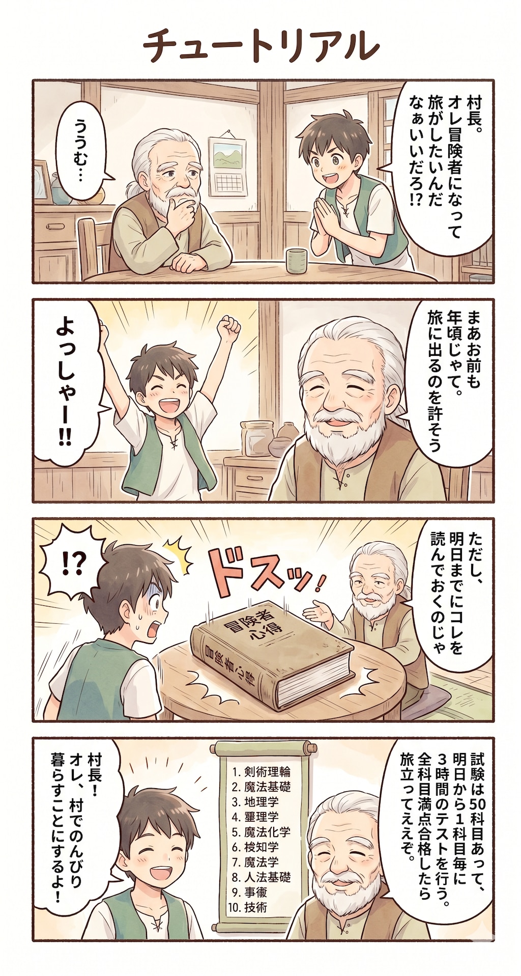 #58 ゆる日常4コマ・RPG編「チュートリアル」