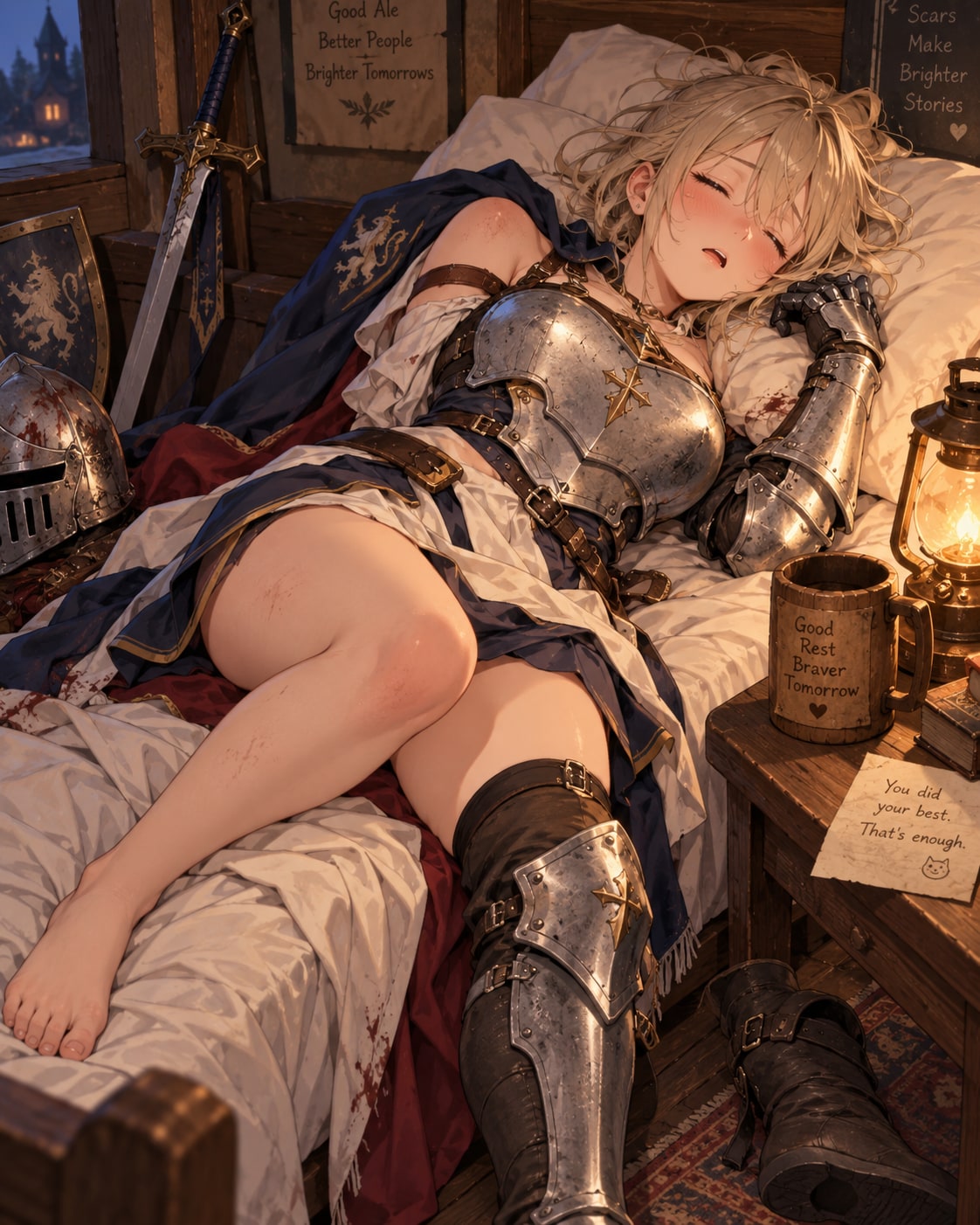 鎧を脱ぐ前に | の人気AIイラスト・グラビア
