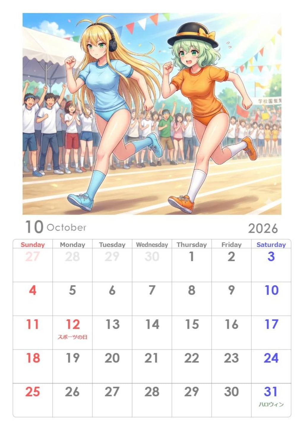 当チャンネルのカレンダー2026年