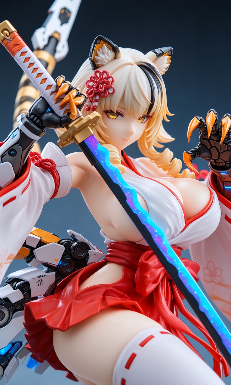 異世界制服少女達　メカ娘　姫巫女白虎ストライクモード　アクリルドールフィギュア