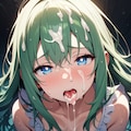 出しすぎ…な緑髪ちゃん 6枚目