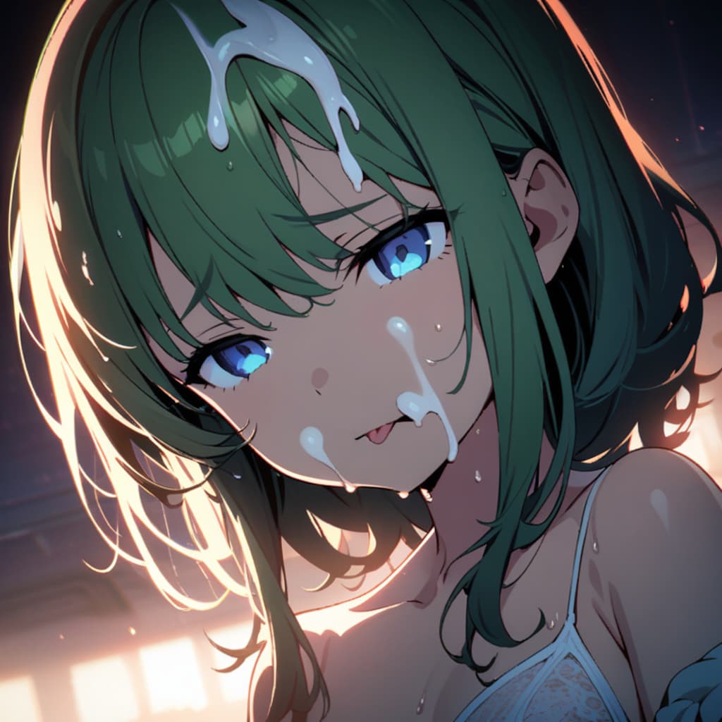 出しすぎ…な緑髪ちゃん