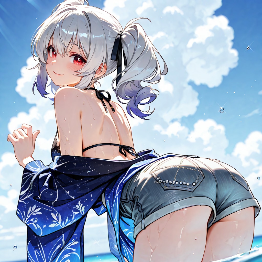 碧海に映ゆる銀糸の彩