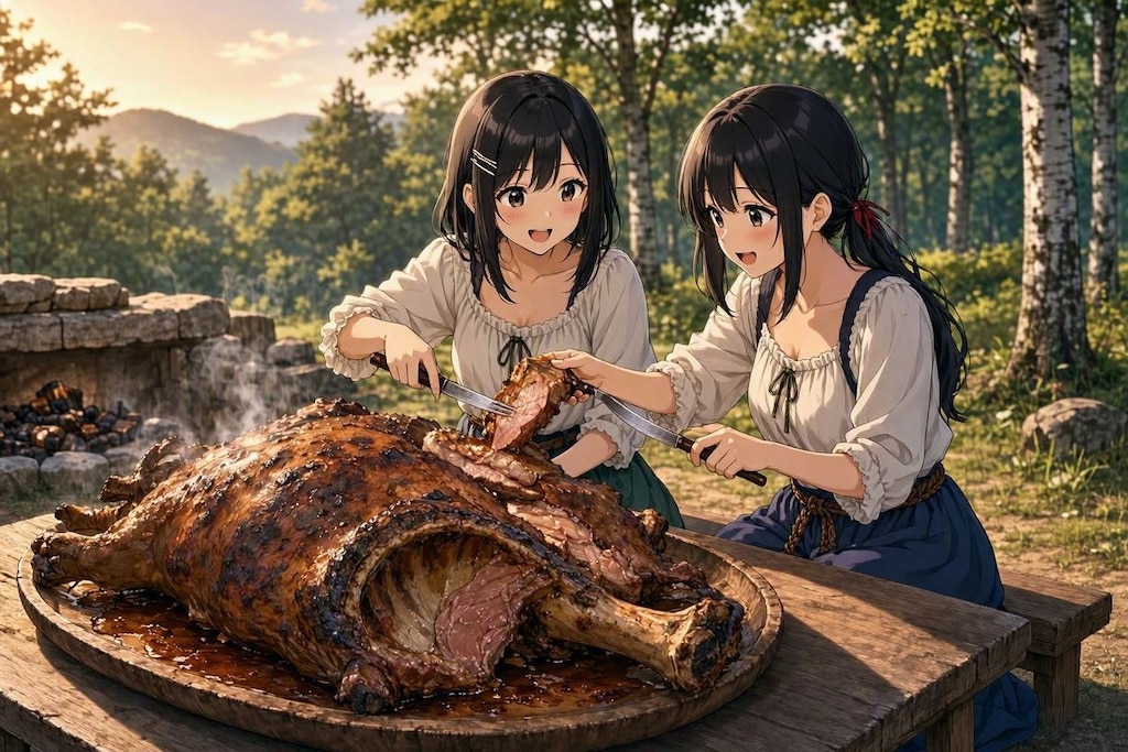 ワイルドな丸焼き料理(MAI-Image-2.5-Flash)