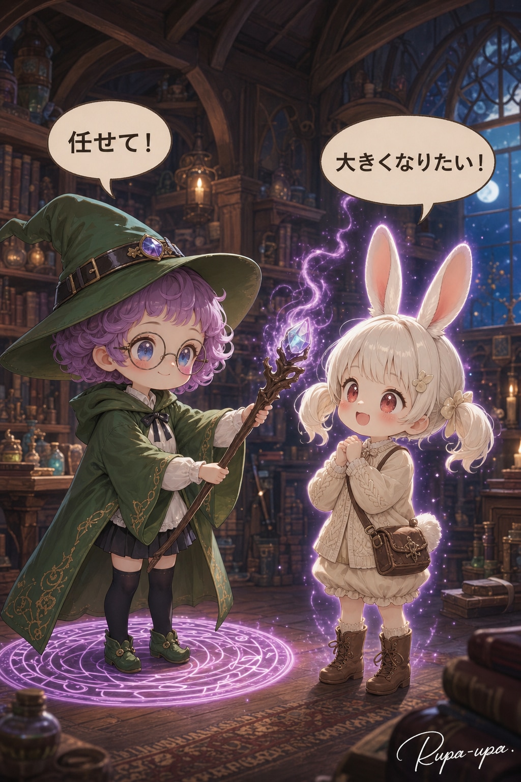 🐰うさぴょんの冒険【第1話】～フロルの魔法～ | の人気AIイラスト・グラビア