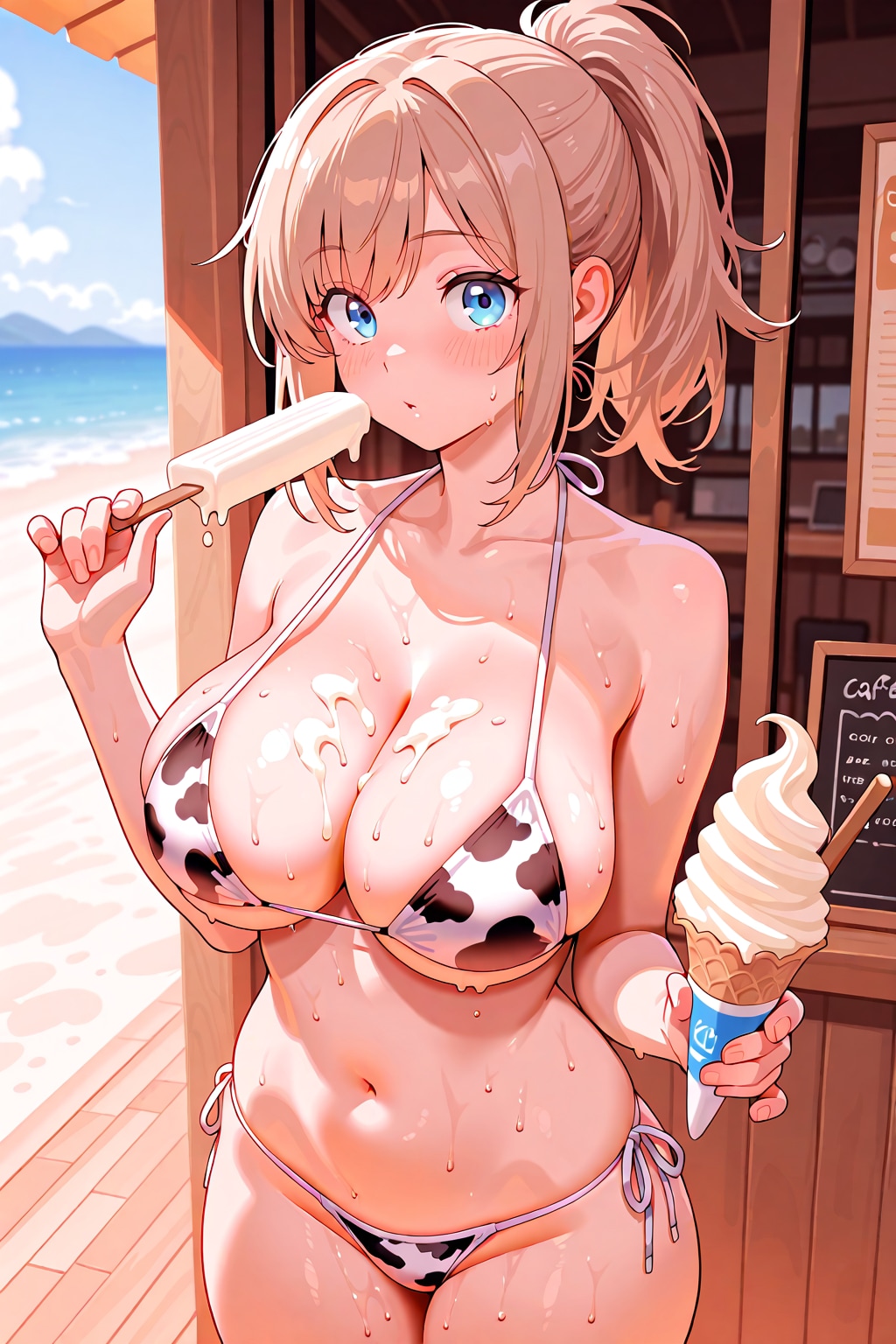 真夏の牛ビキニ