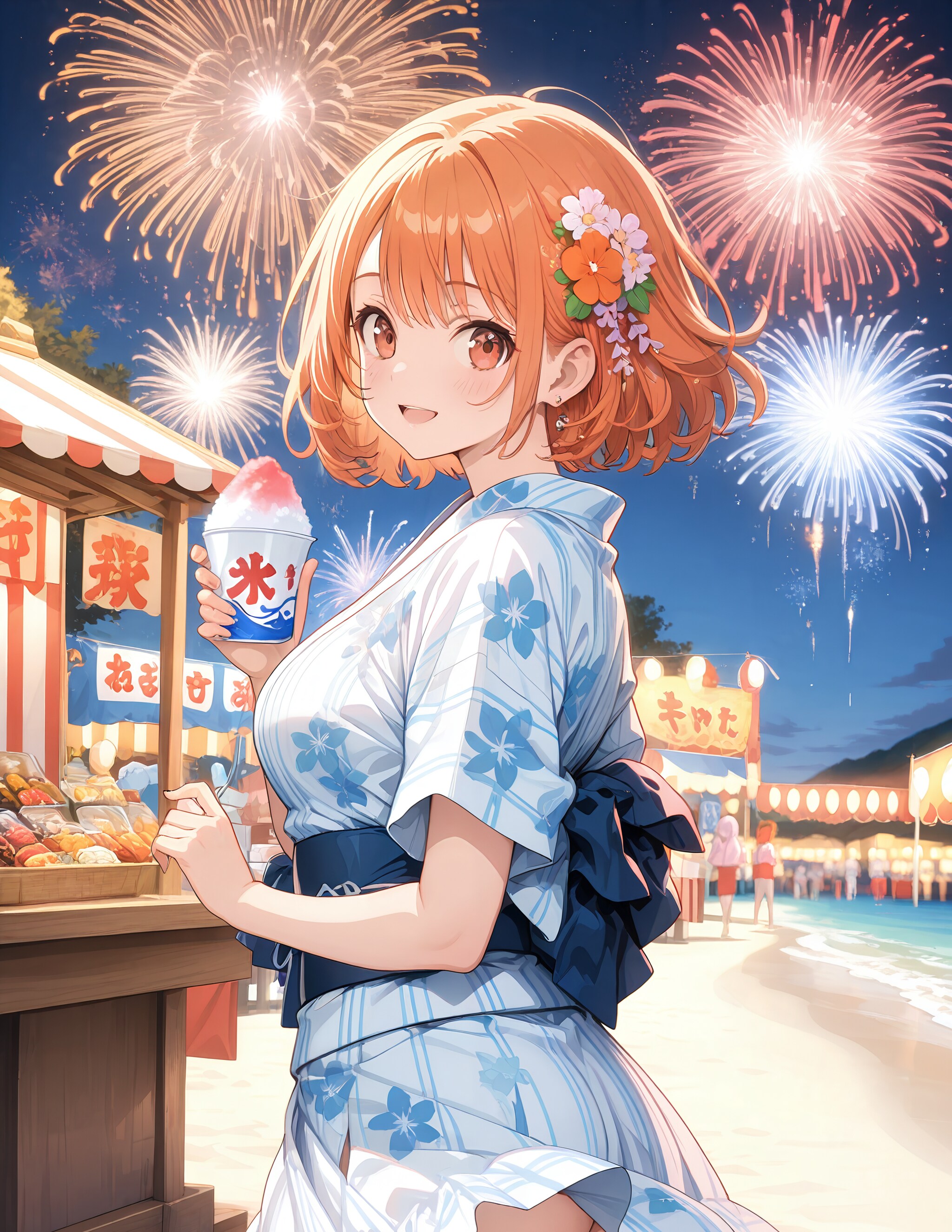 LARIMARの夏祭り3変化 | の人気AIイラスト・グラビア