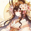 和風な女性の神様＊その１・DALL-E3に考えてもらったシリーズ(16枚) 7枚目