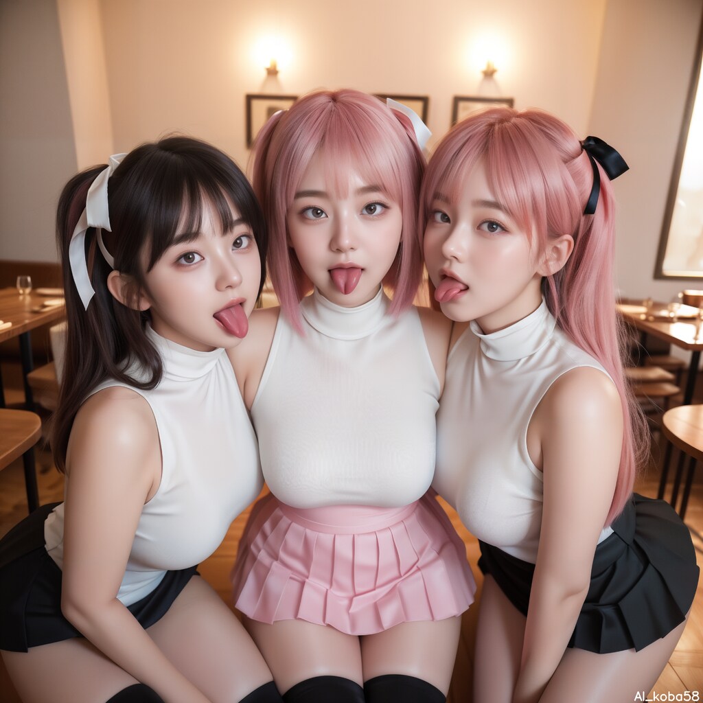 Vol110_sleeveless blouse+Mini Skirt