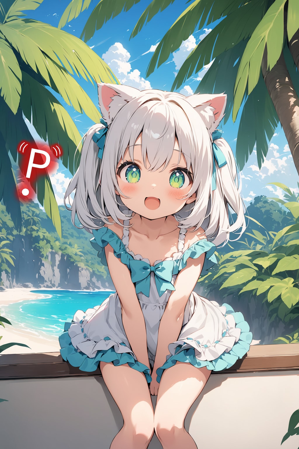 楽園で記念撮影する点P