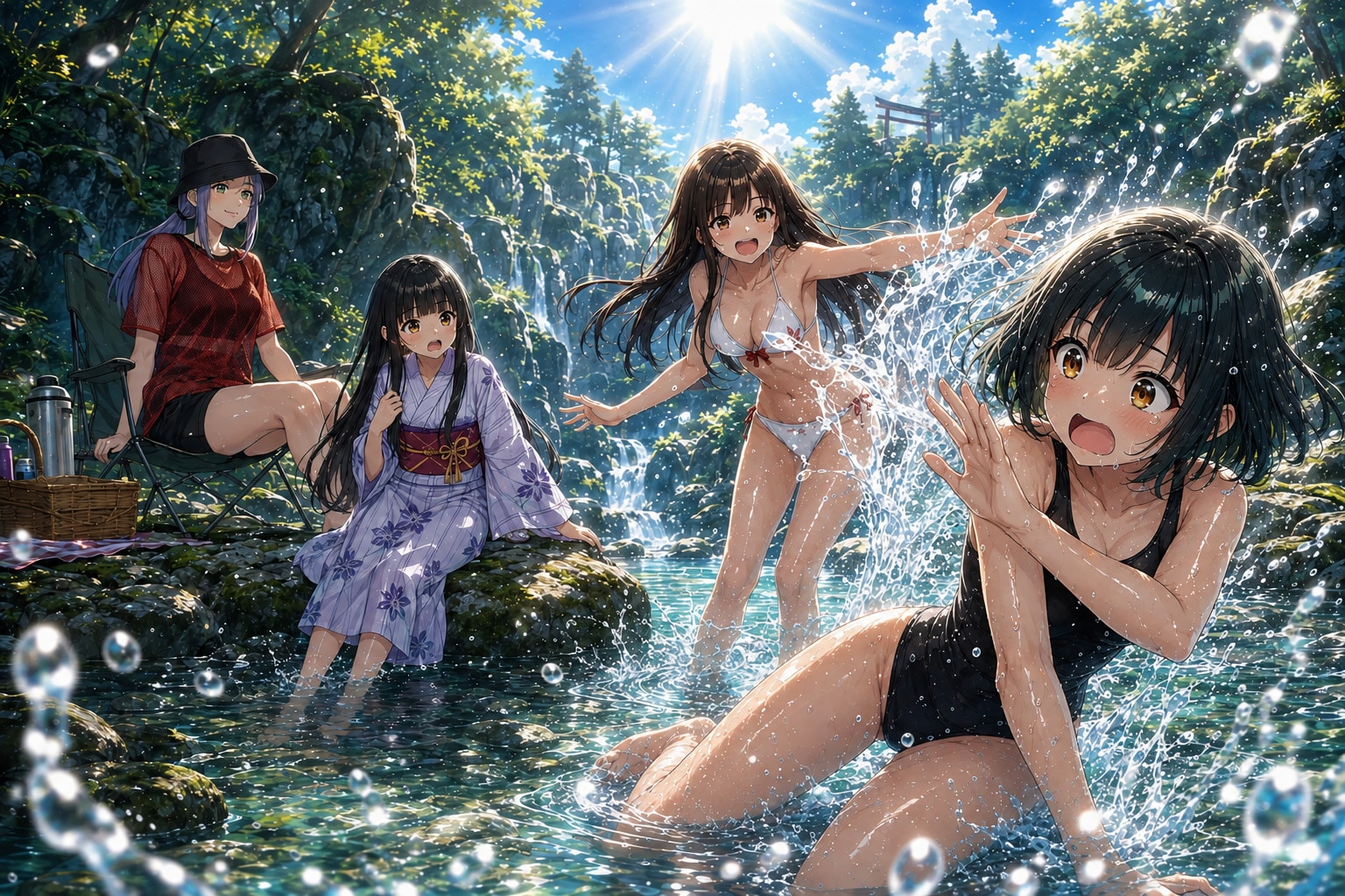 夏の渓流