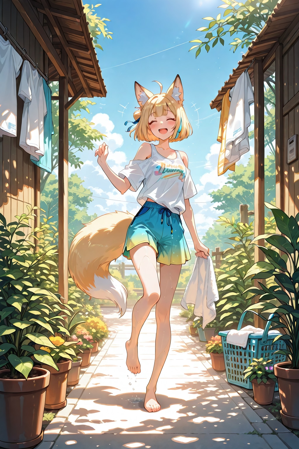 洗濯物はよく乾くー♪