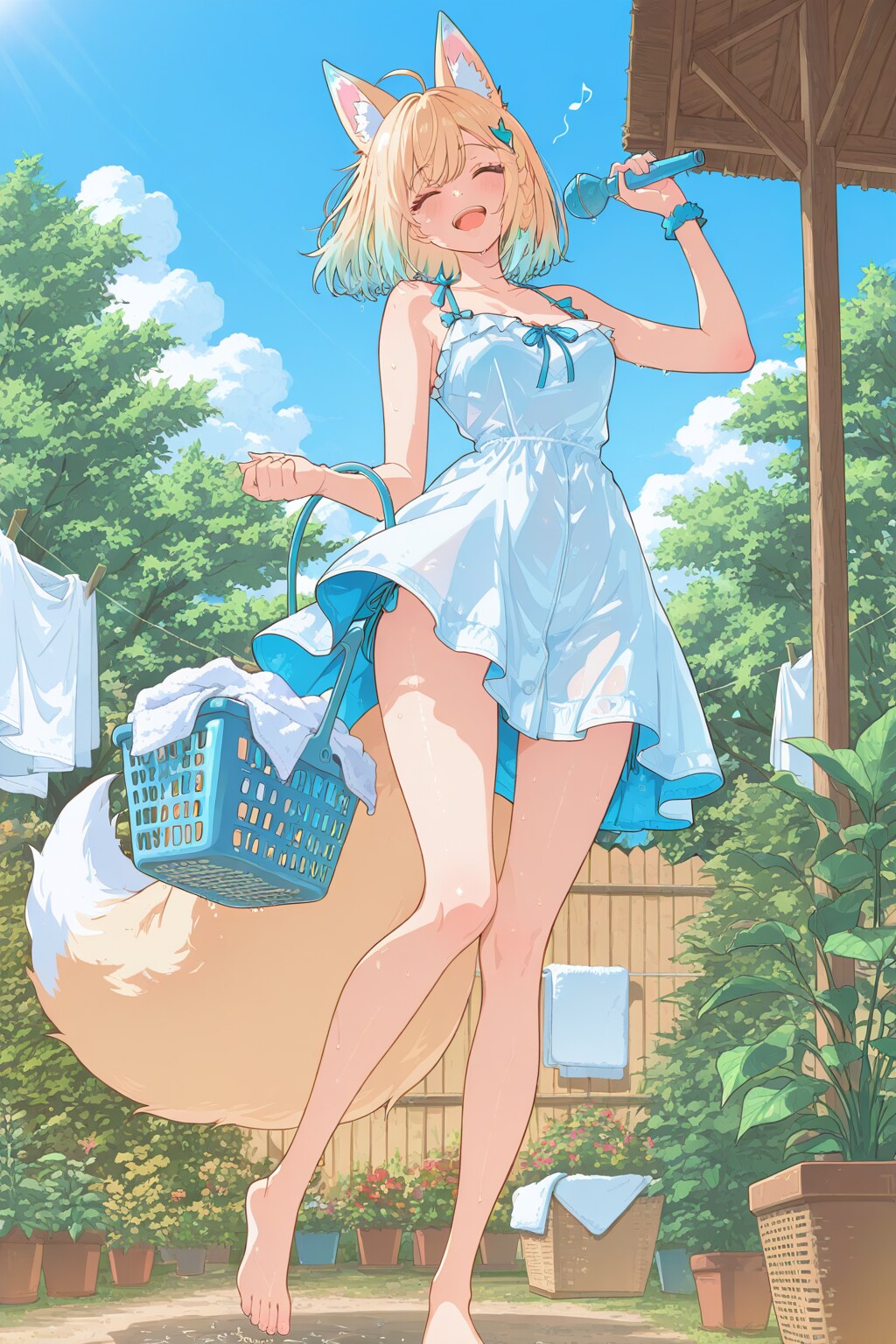 洗濯物はよく乾くー♪
