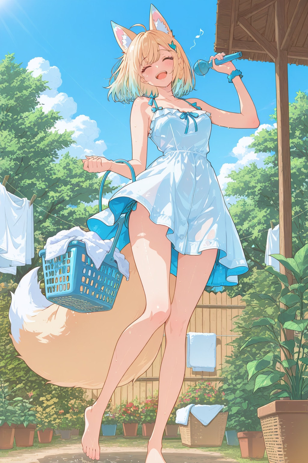 洗濯物はよく乾くー♪