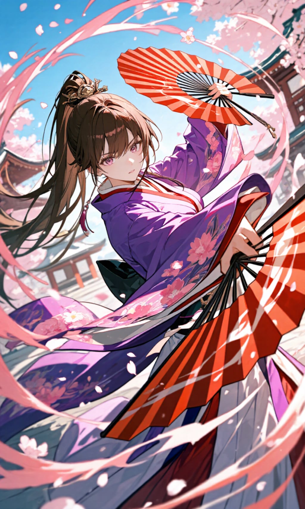 鉄扇女子　桜嵐