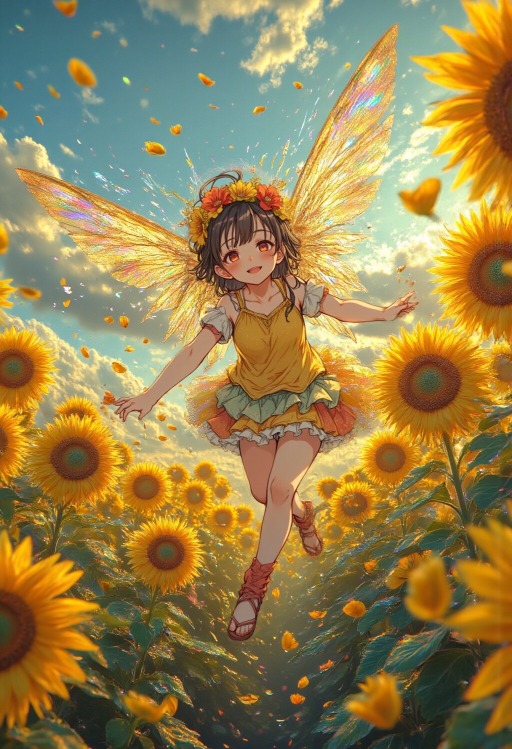 ひまわり畑の妖精