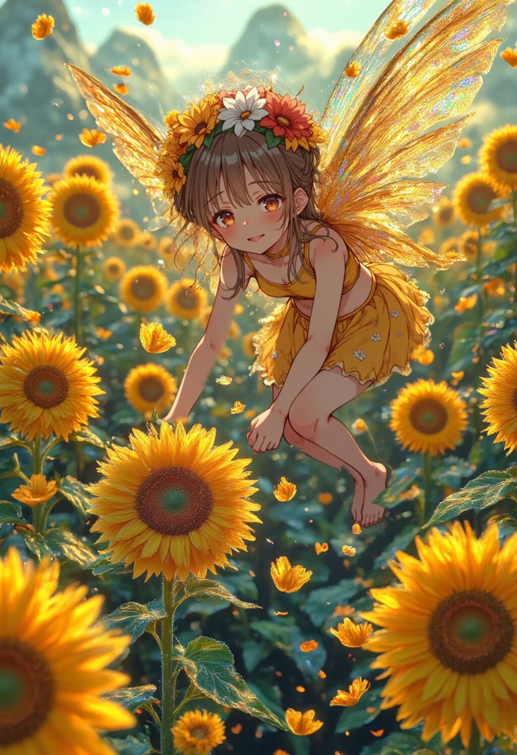 ひまわり畑の妖精