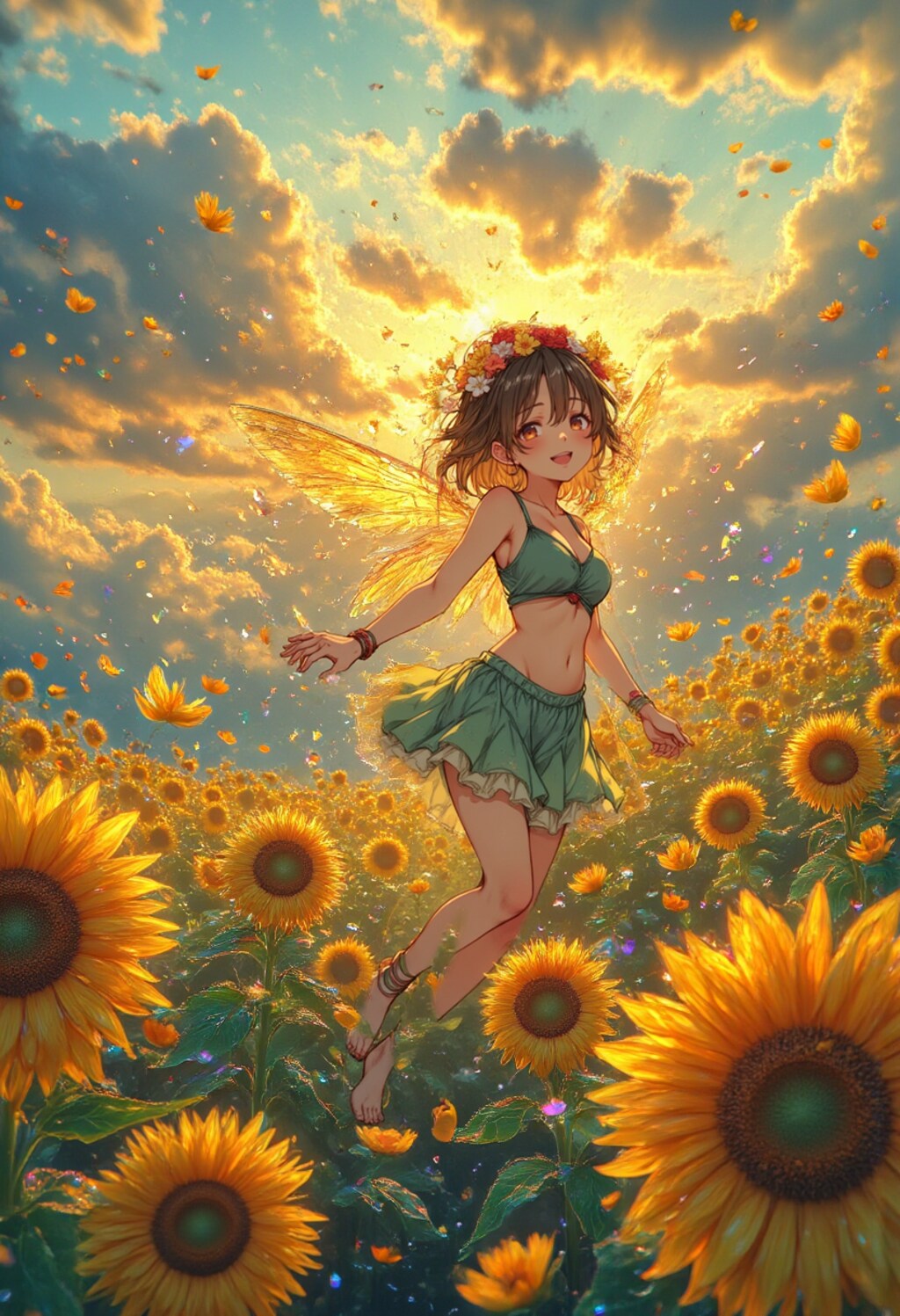 ひまわり畑の妖精