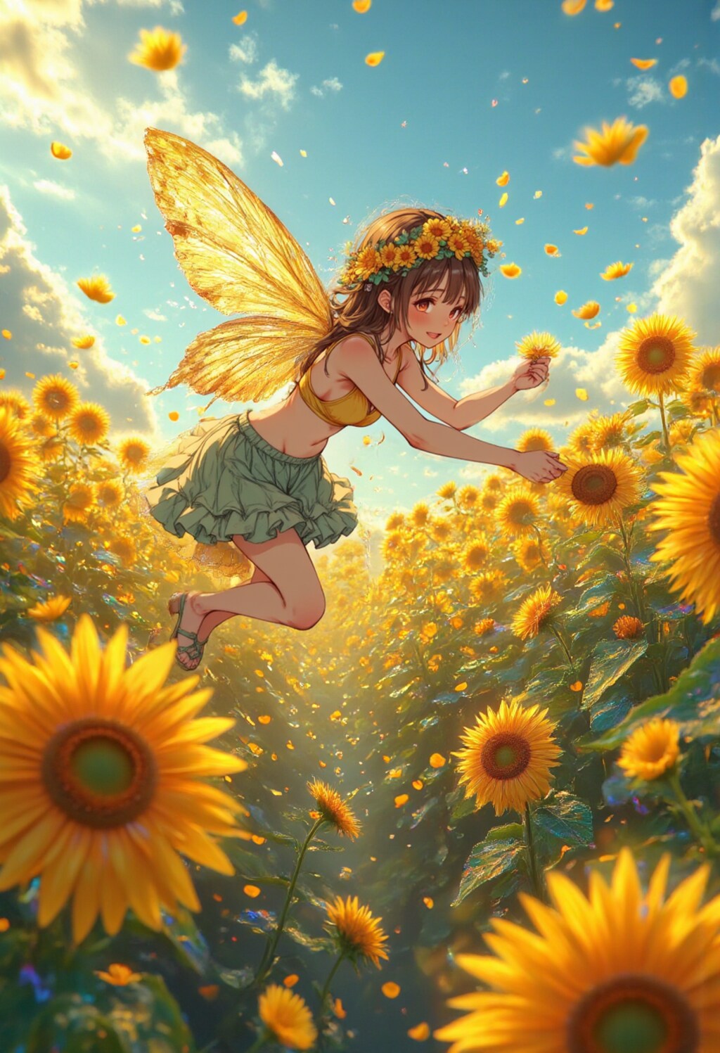 ひまわり畑の妖精