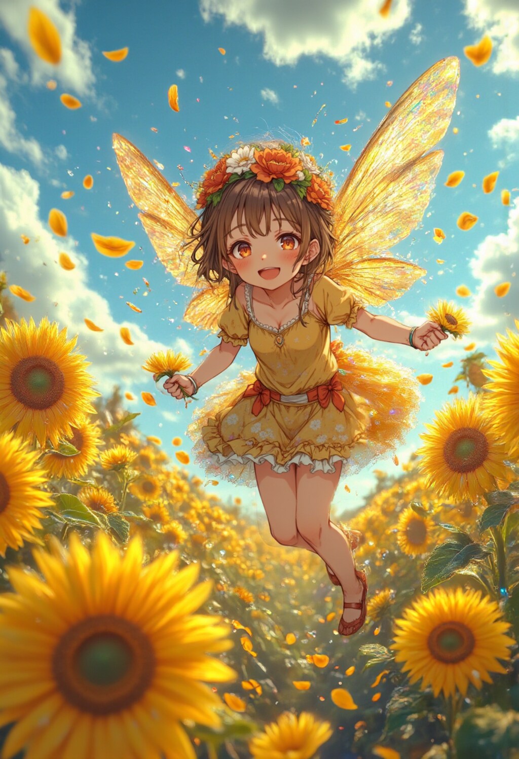 ひまわり畑の妖精