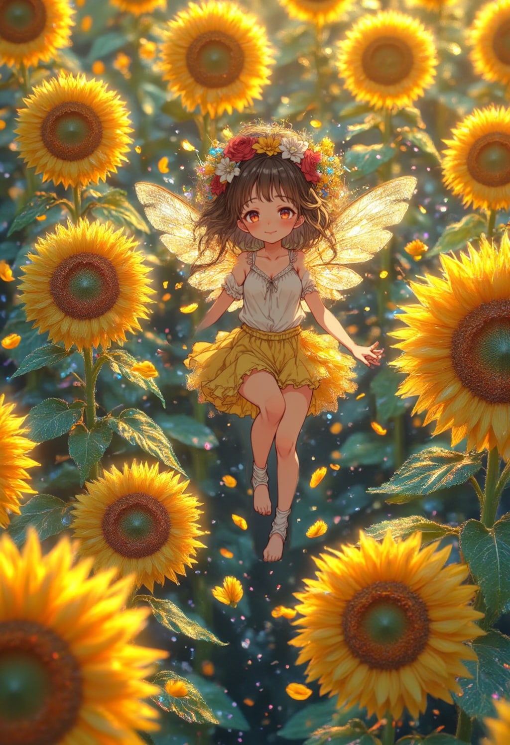 ひまわり畑の妖精