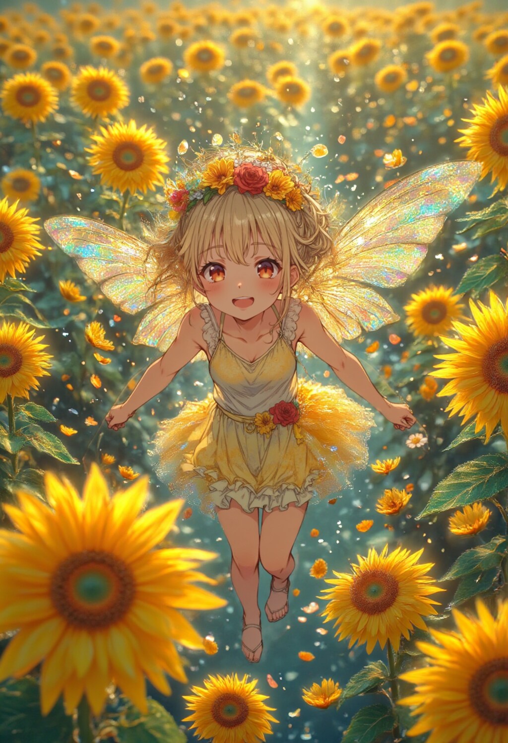 ひまわり畑の妖精