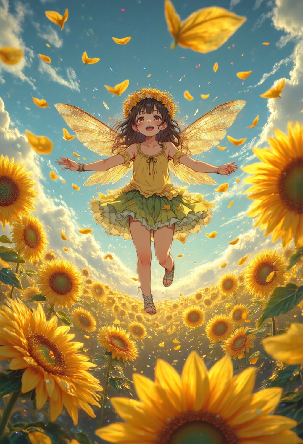 ひまわり畑の妖精