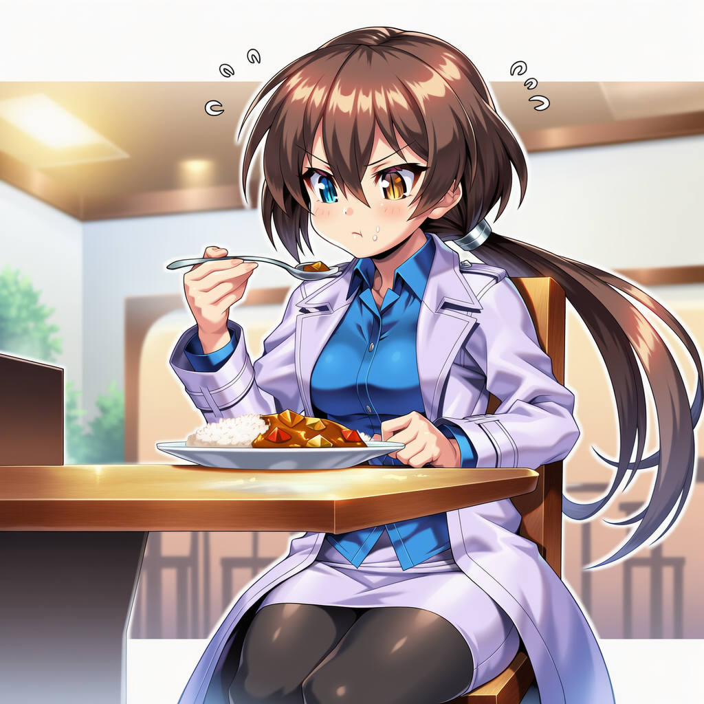 必死でカレーを食う令子