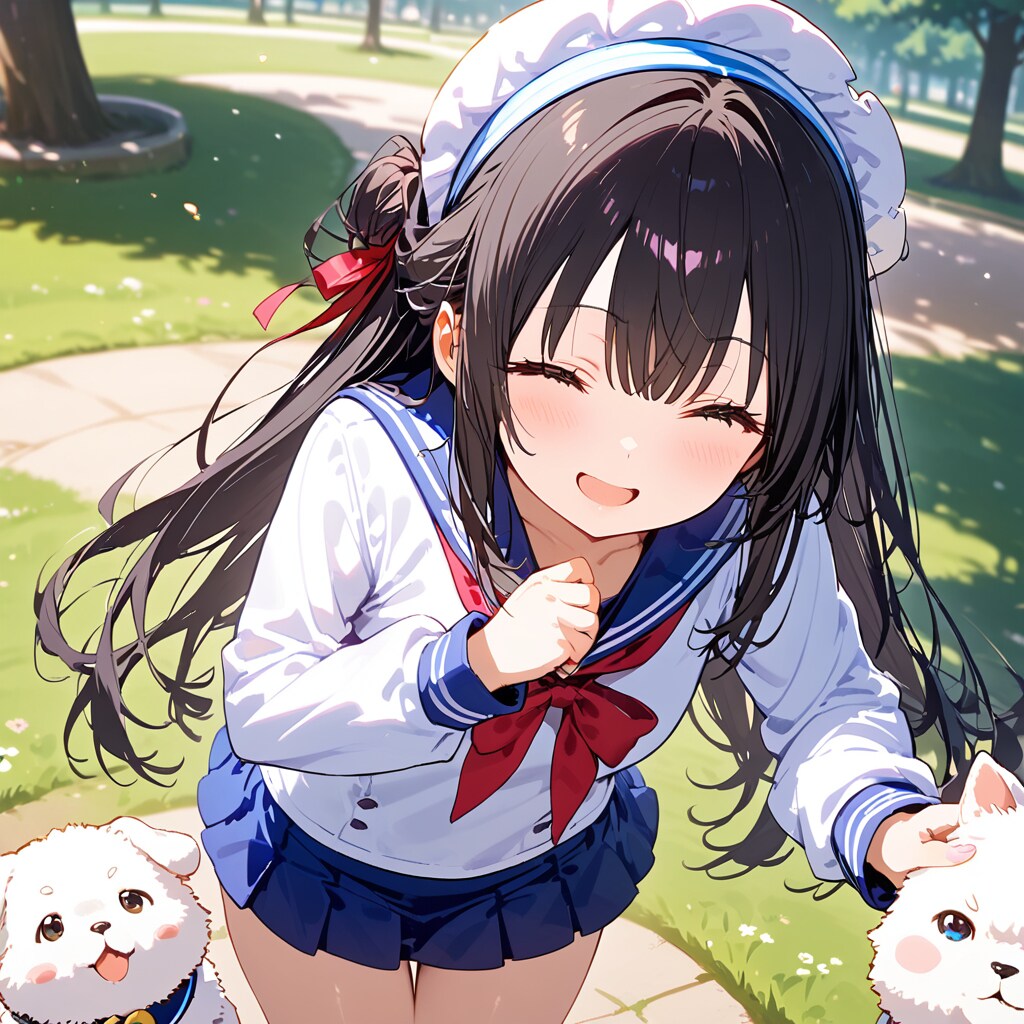 子犬と少女