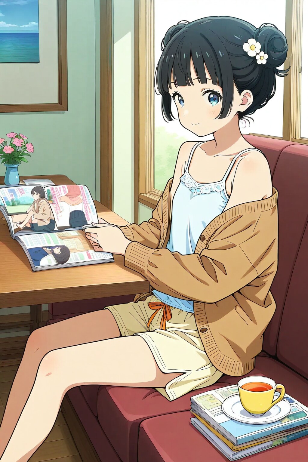 雑誌を読むおだんごちゃん🍡✨