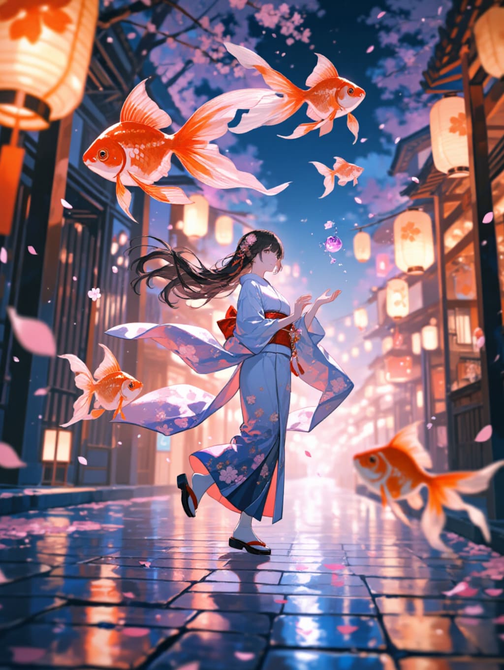 Sky-Swimming Goldfish