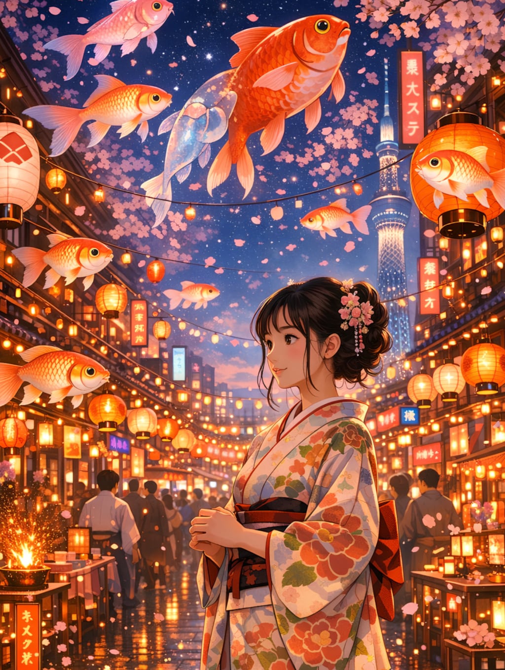 Sky-Swimming Goldfish