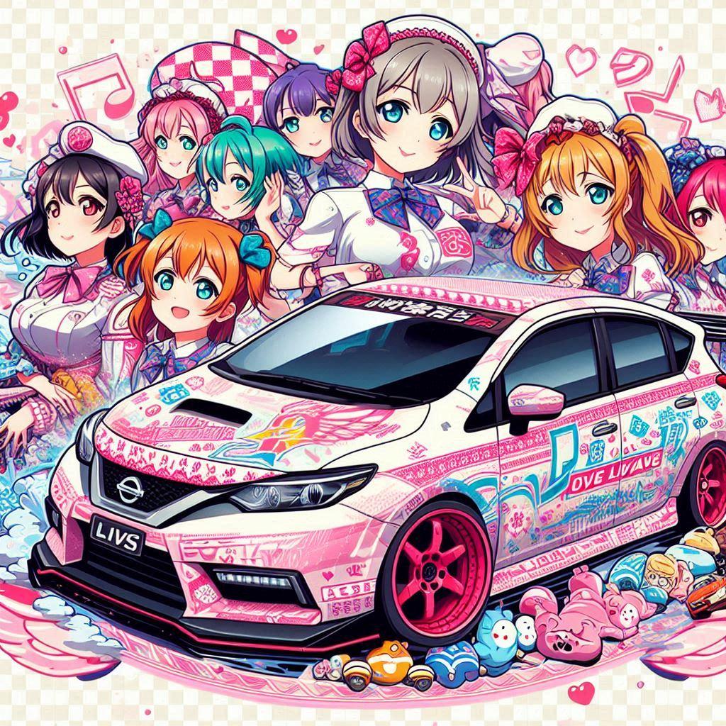 ラブライブ日産ノートのドリ車 | の人気AIイラスト・グラビア