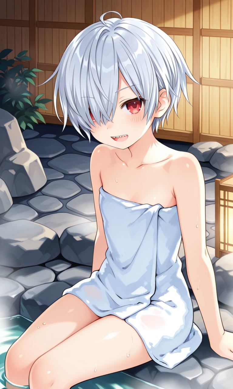 先輩くノ一と温泉