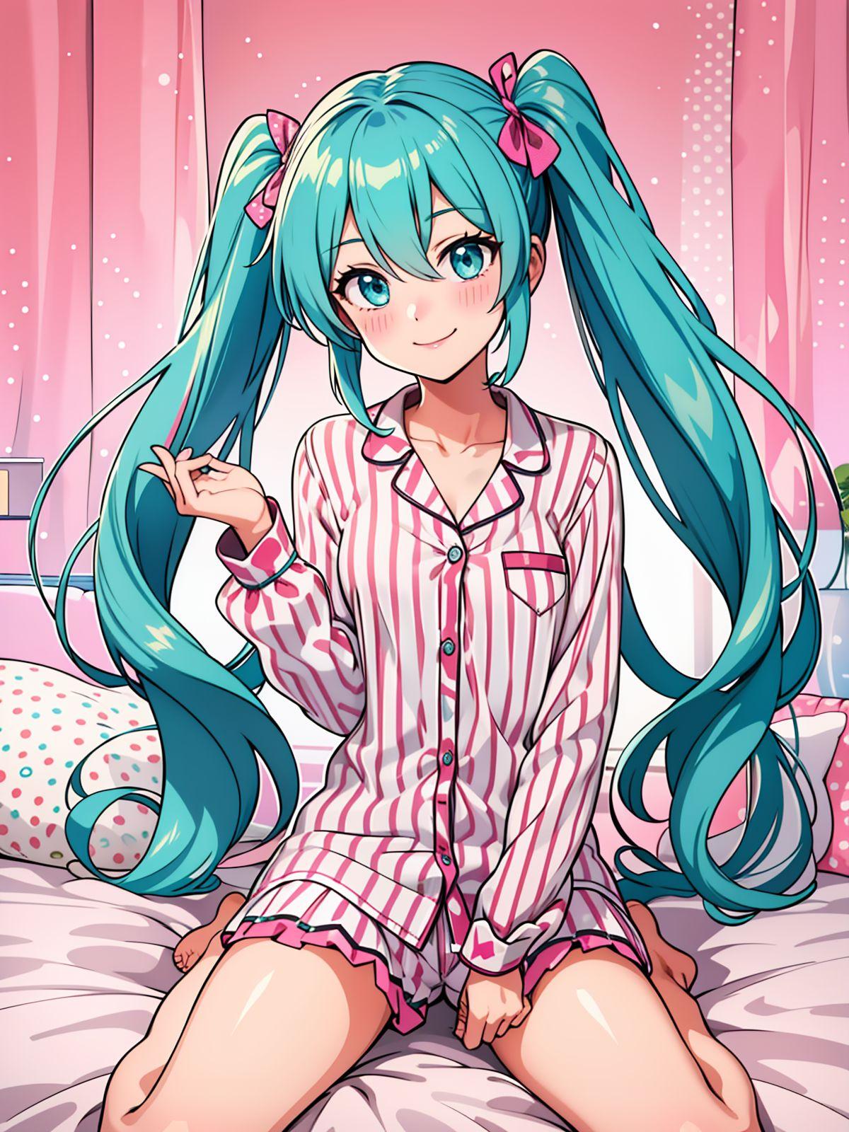 初音ミク　パジャマ