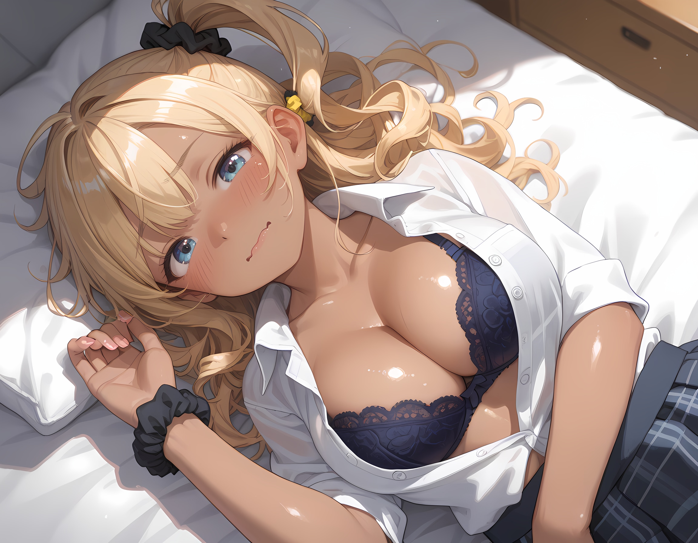 押し倒されて素になっちゃうギャルちゃん