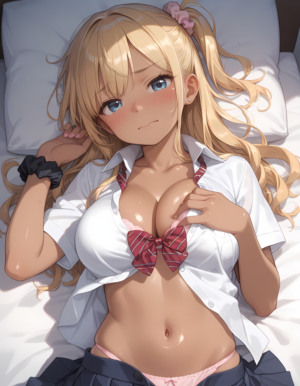 押し倒されて素になっちゃうギャルちゃん