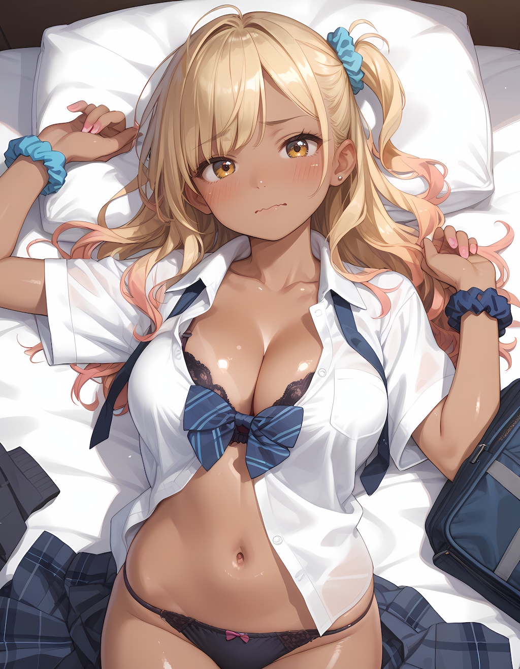 押し倒されて素になっちゃうギャルちゃん