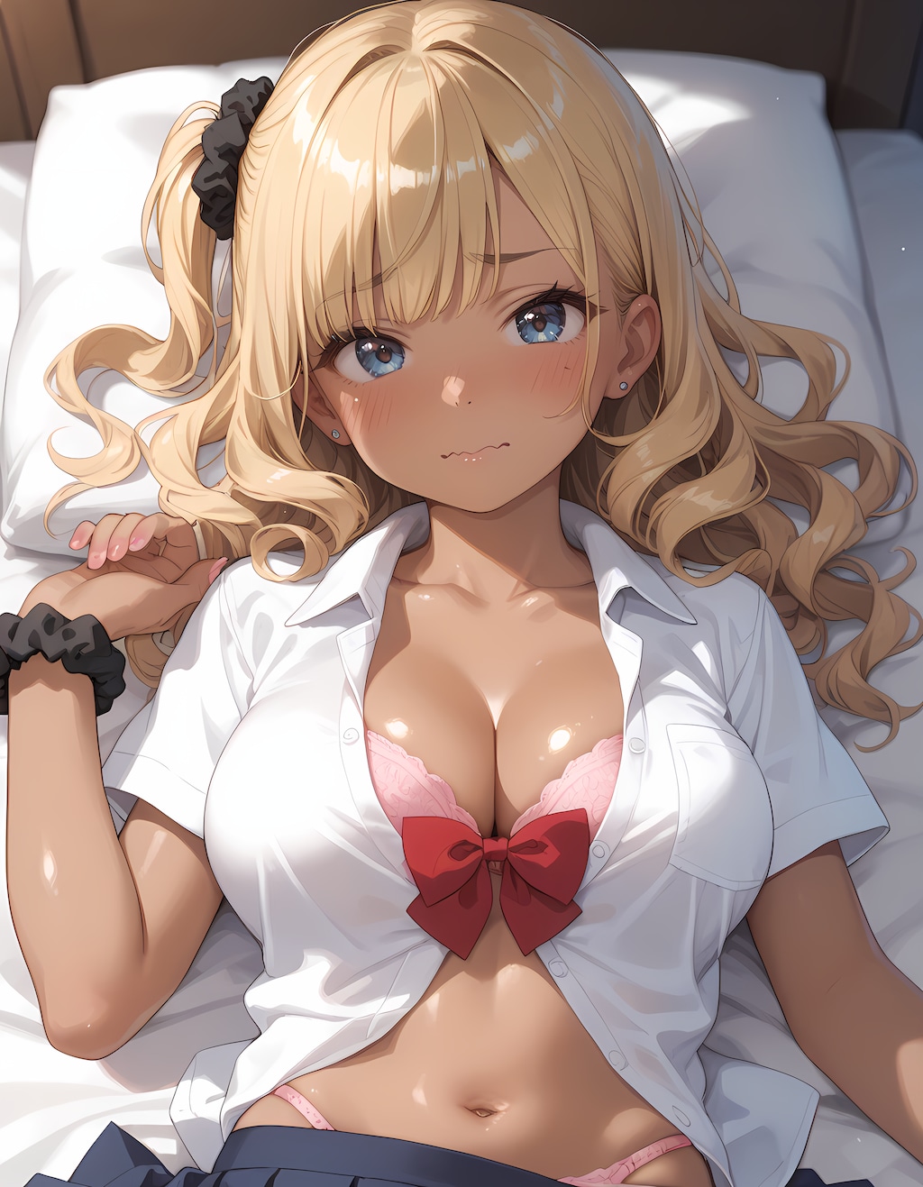 押し倒されて素になっちゃうギャルちゃん
