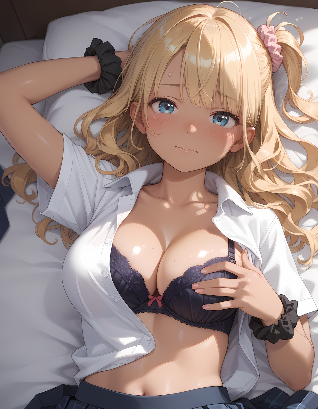押し倒されて素になっちゃうギャルちゃん