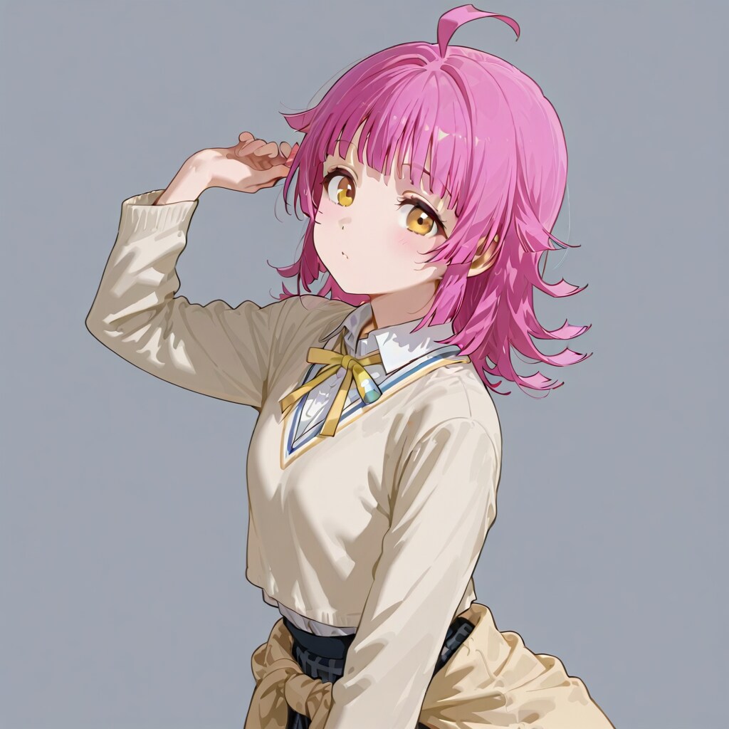 宮下愛のカーデイガンを腰に巻いた天王寺璃奈 | の人気AIイラスト・グラビア