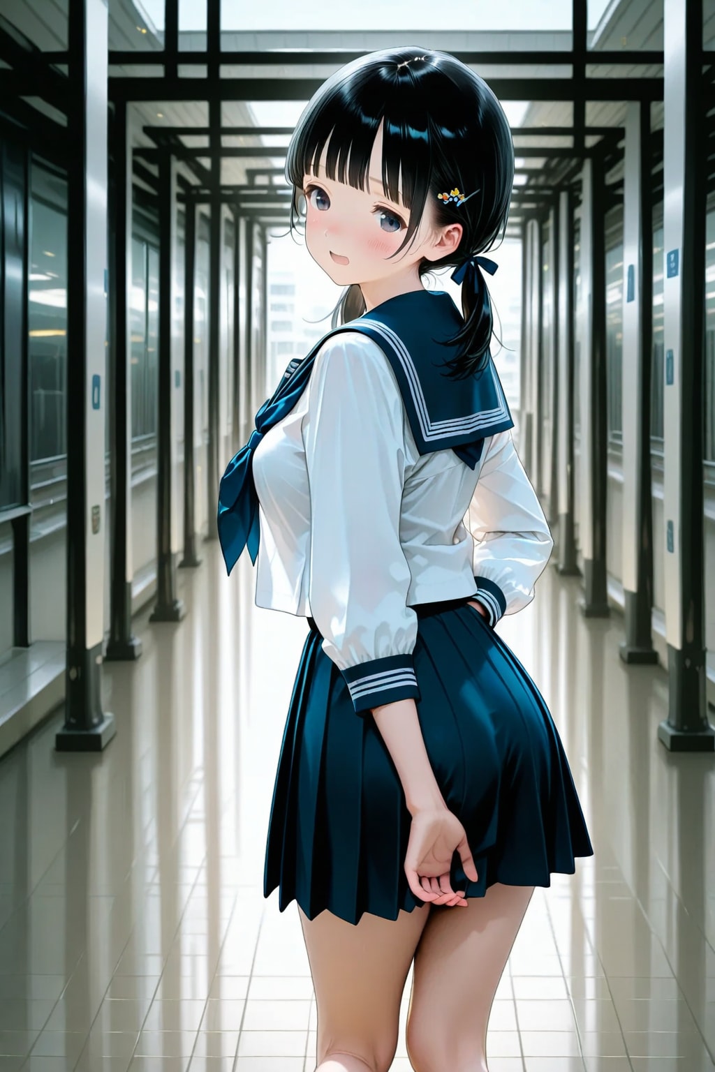 後ろの視線を気にする次女ちゃん🌕✨
