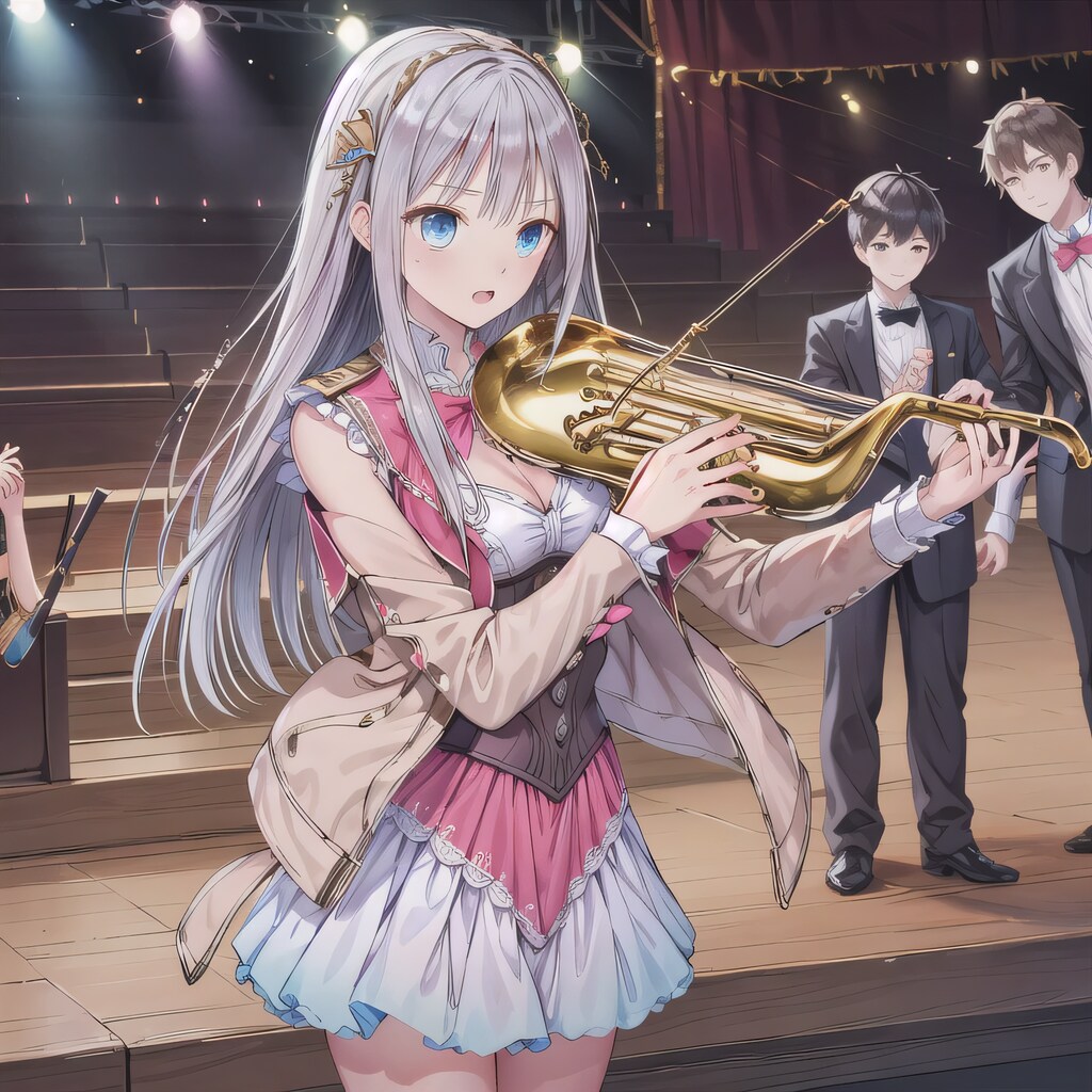 銀髪ロングでブラスバンドの少女７