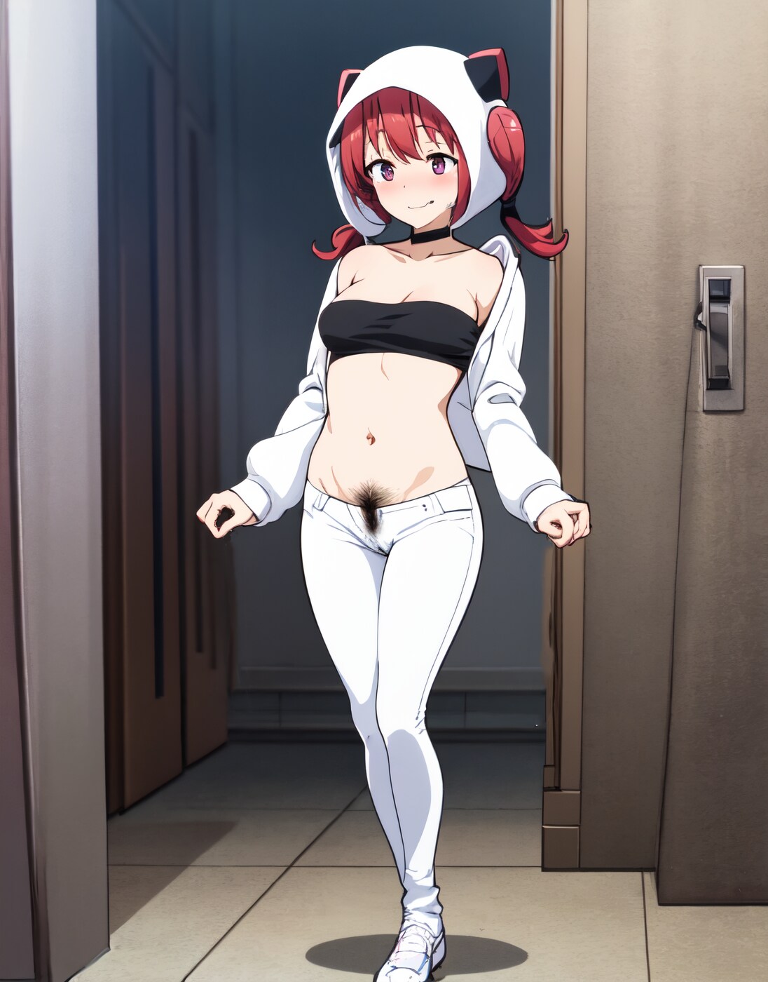 ハミ出る陰毛