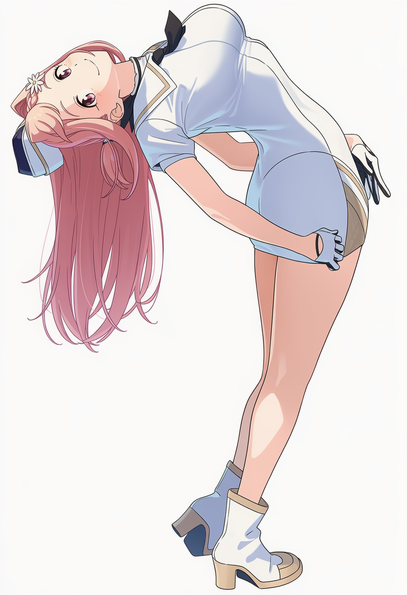 ブルアカオペレーター服　後ろ反り34 | の人気AIイラスト・グラビア