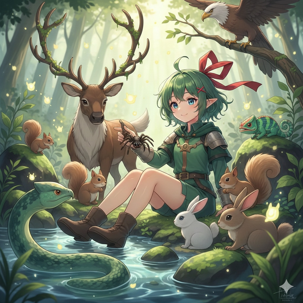 イーゼルさんと森の動物たち | の人気AIイラスト・グラビア